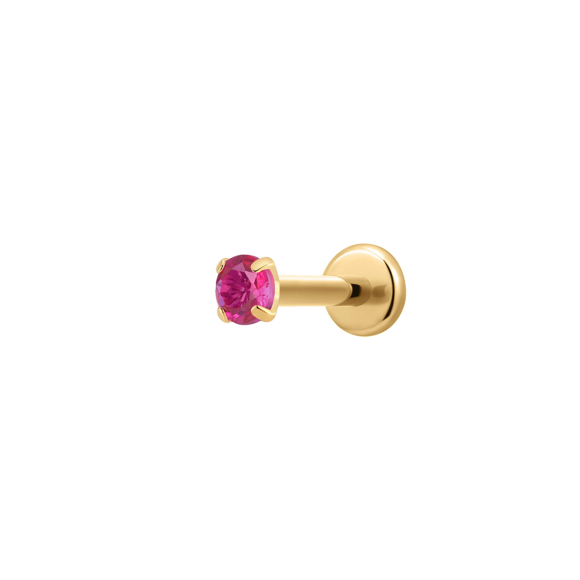 Fuchsia Simple CZ Piercing