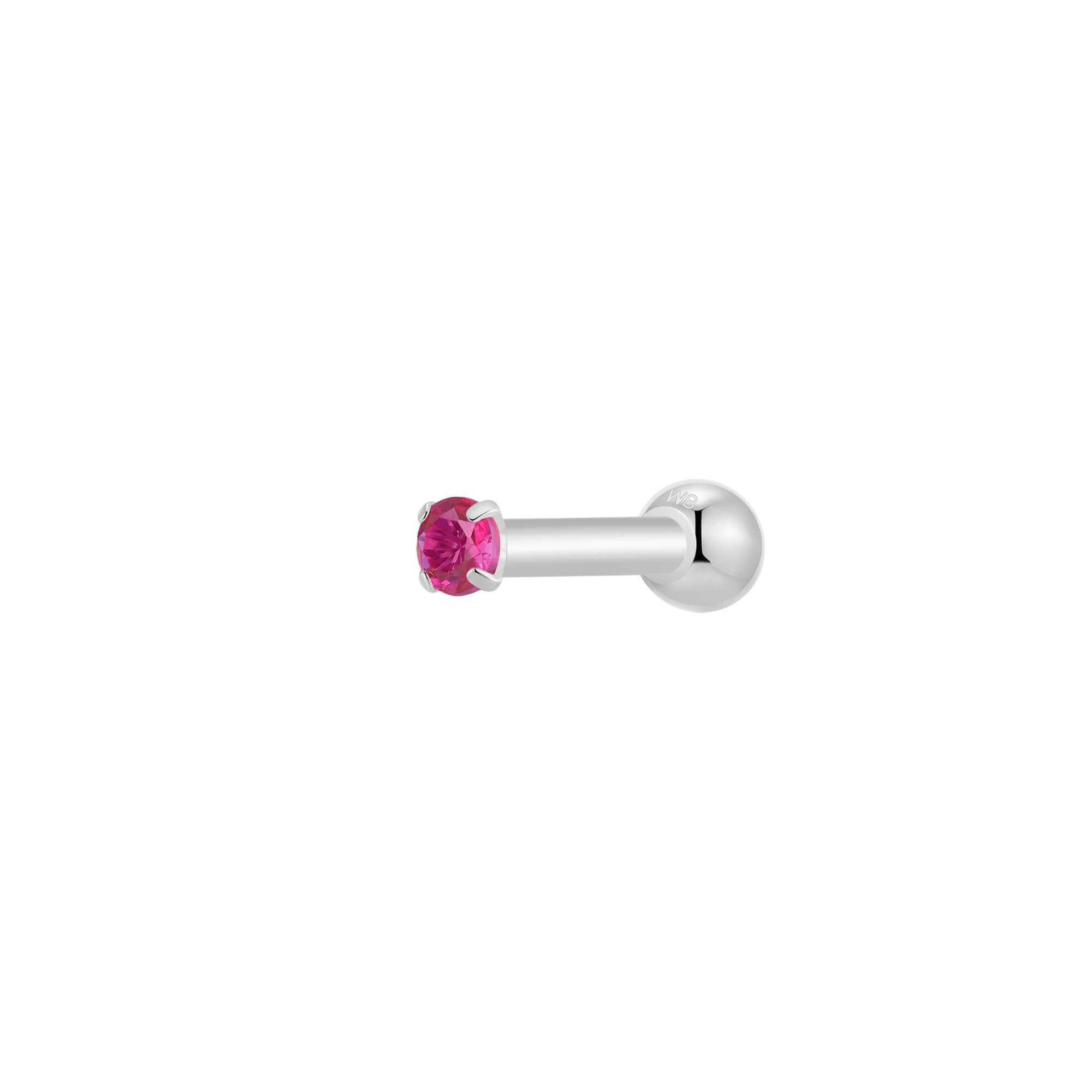 Fuchsia Simple CZ Piercing