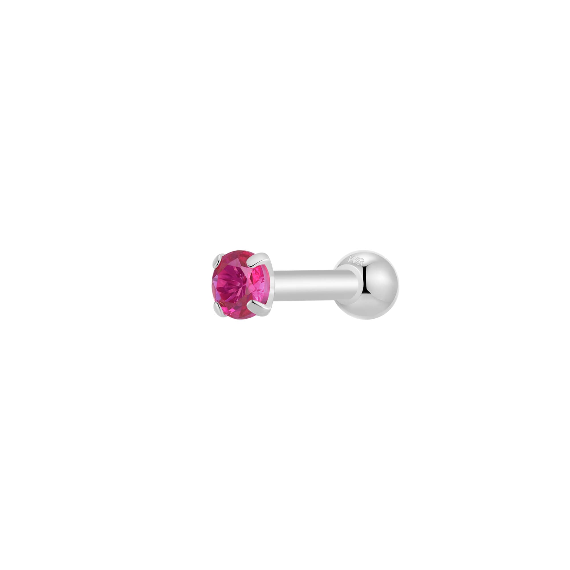 Fuchsia Simple CZ Piercing