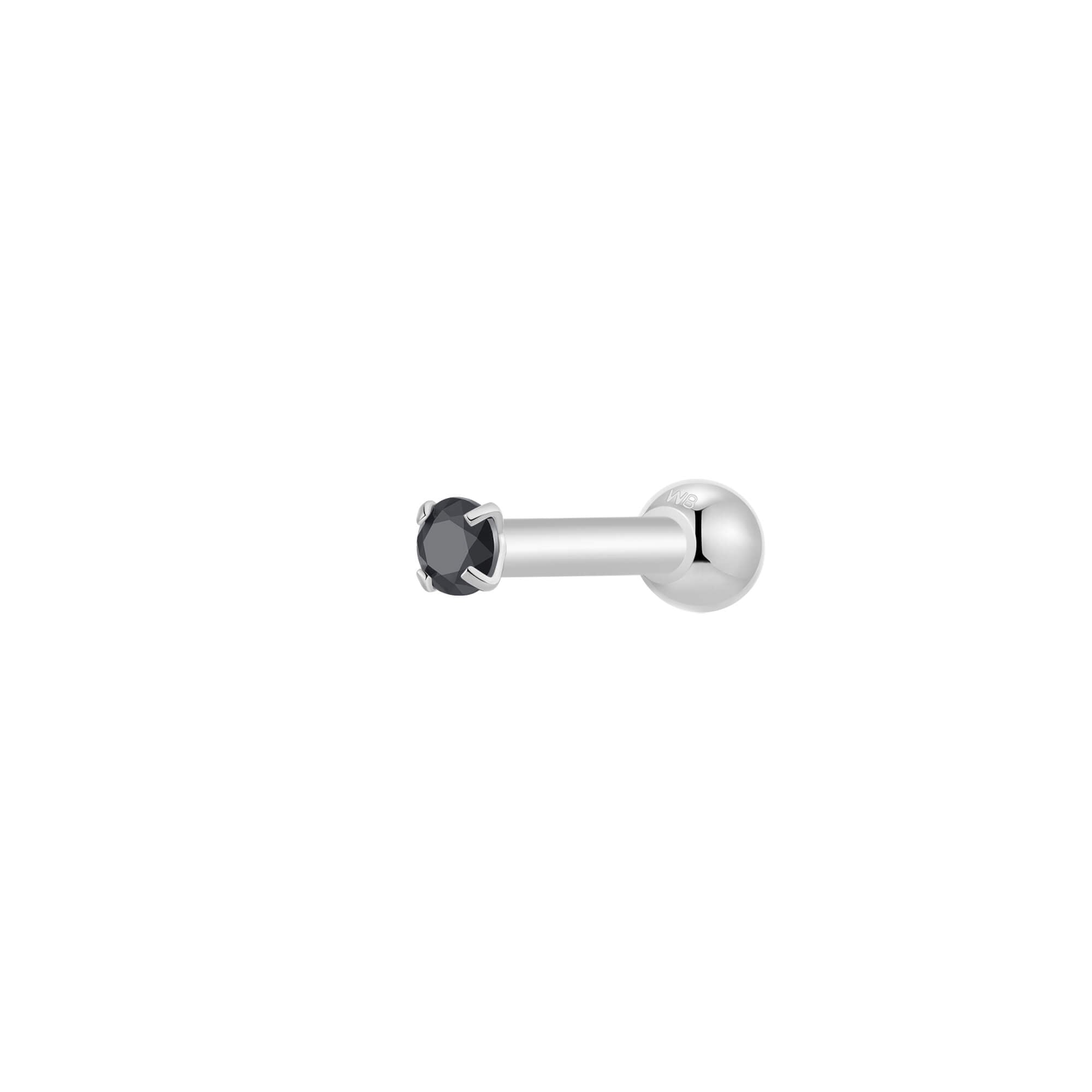 Black Simple CZ Piercing