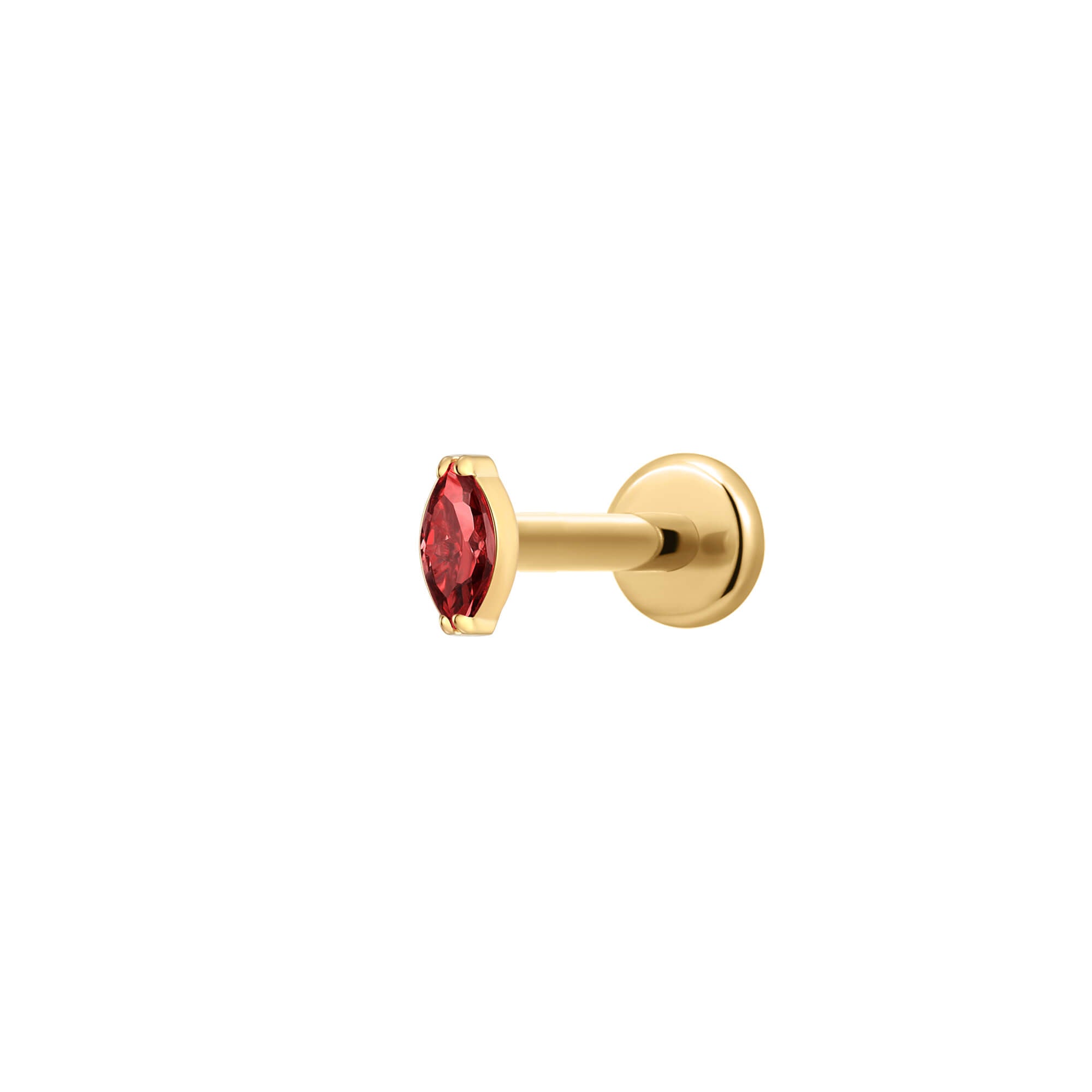 Red Marquise Piercing