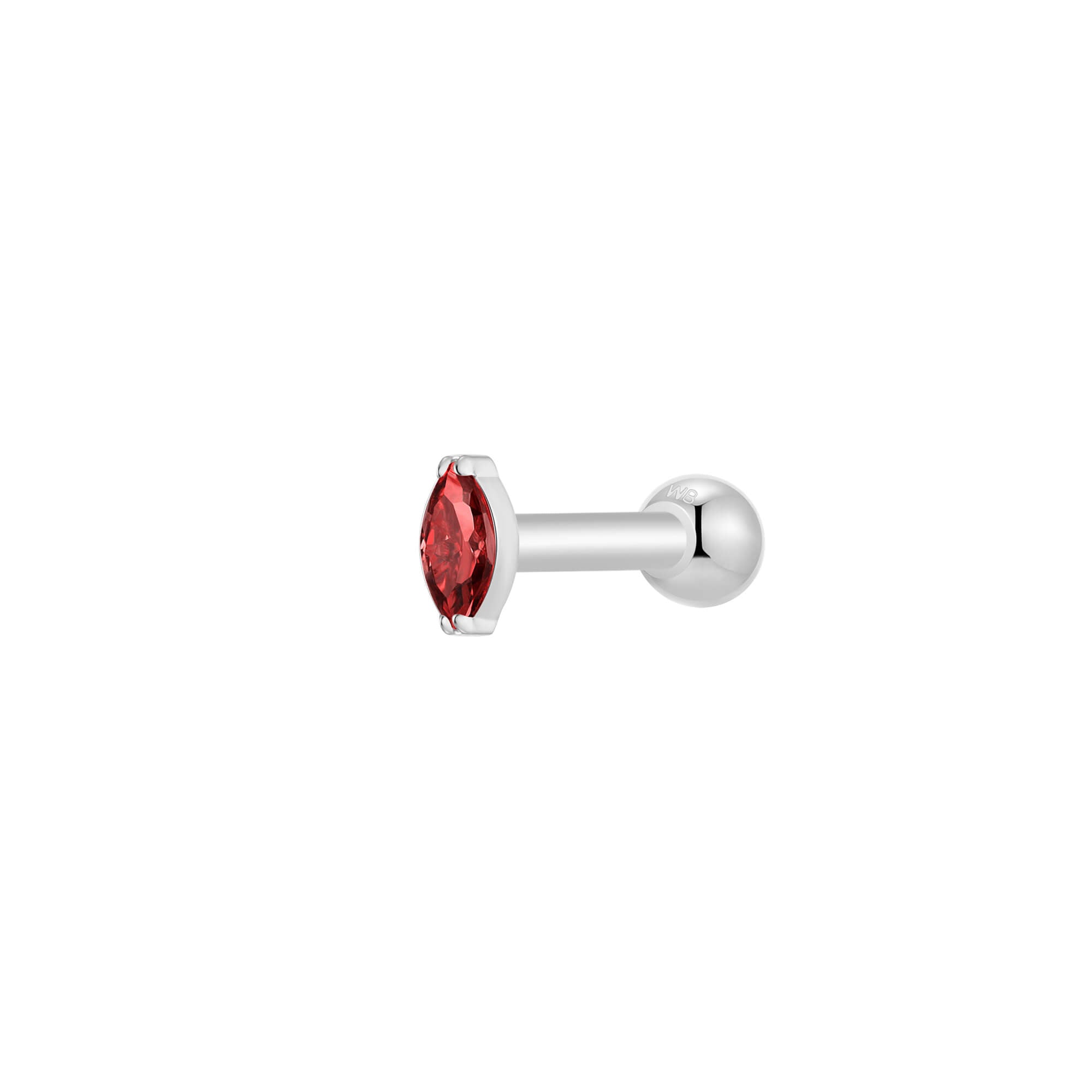 Red Marquise Piercing