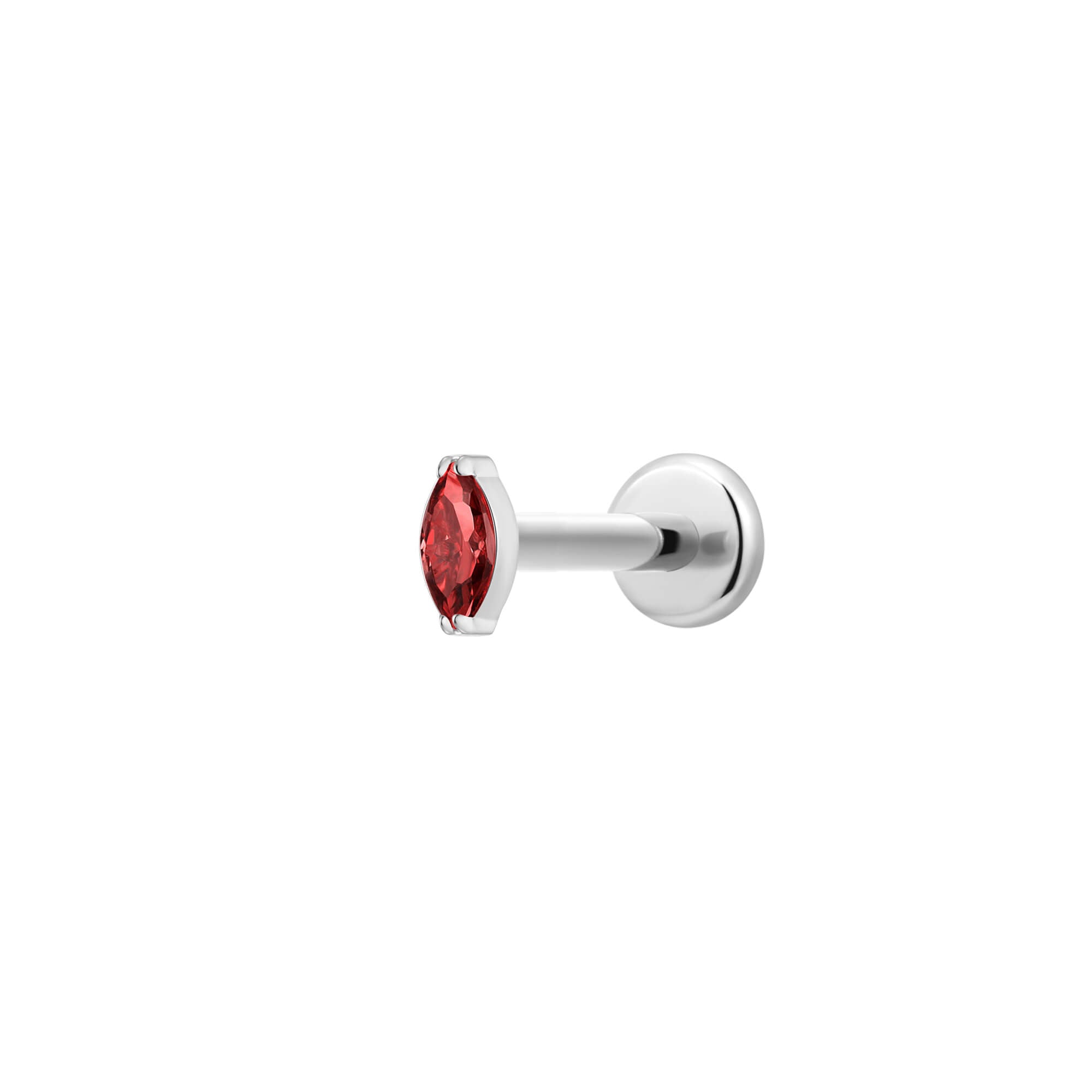 Red Marquise Piercing