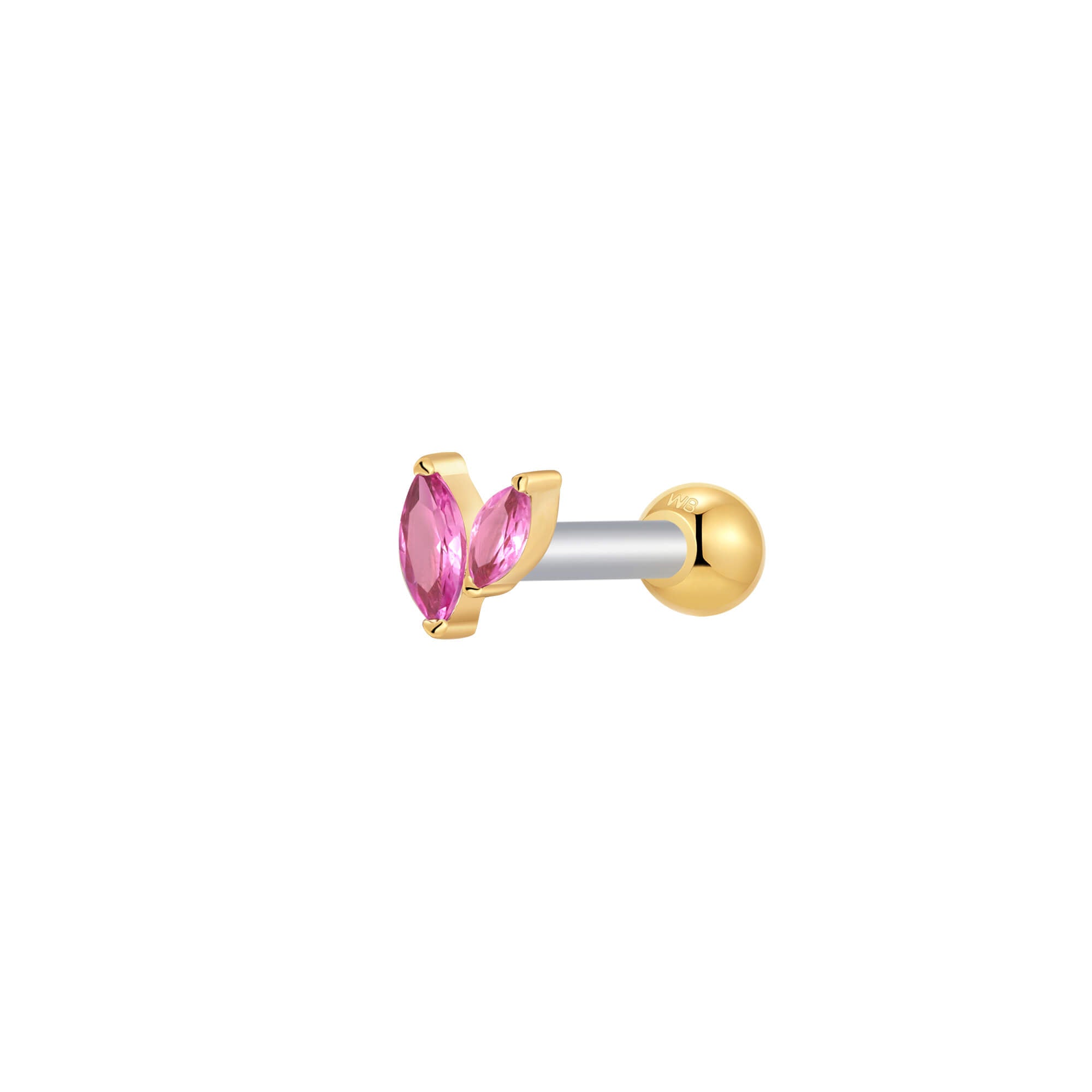 Fuchsia Marquise Cluster Piercing
