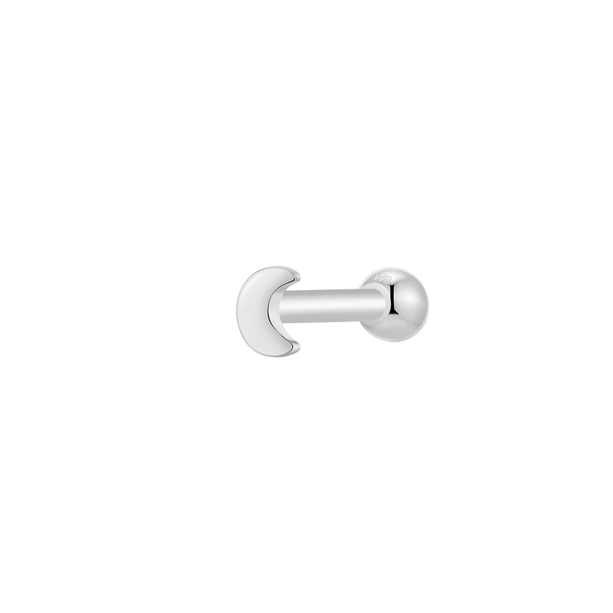 Tiny Plain Crescent Moon Piercing