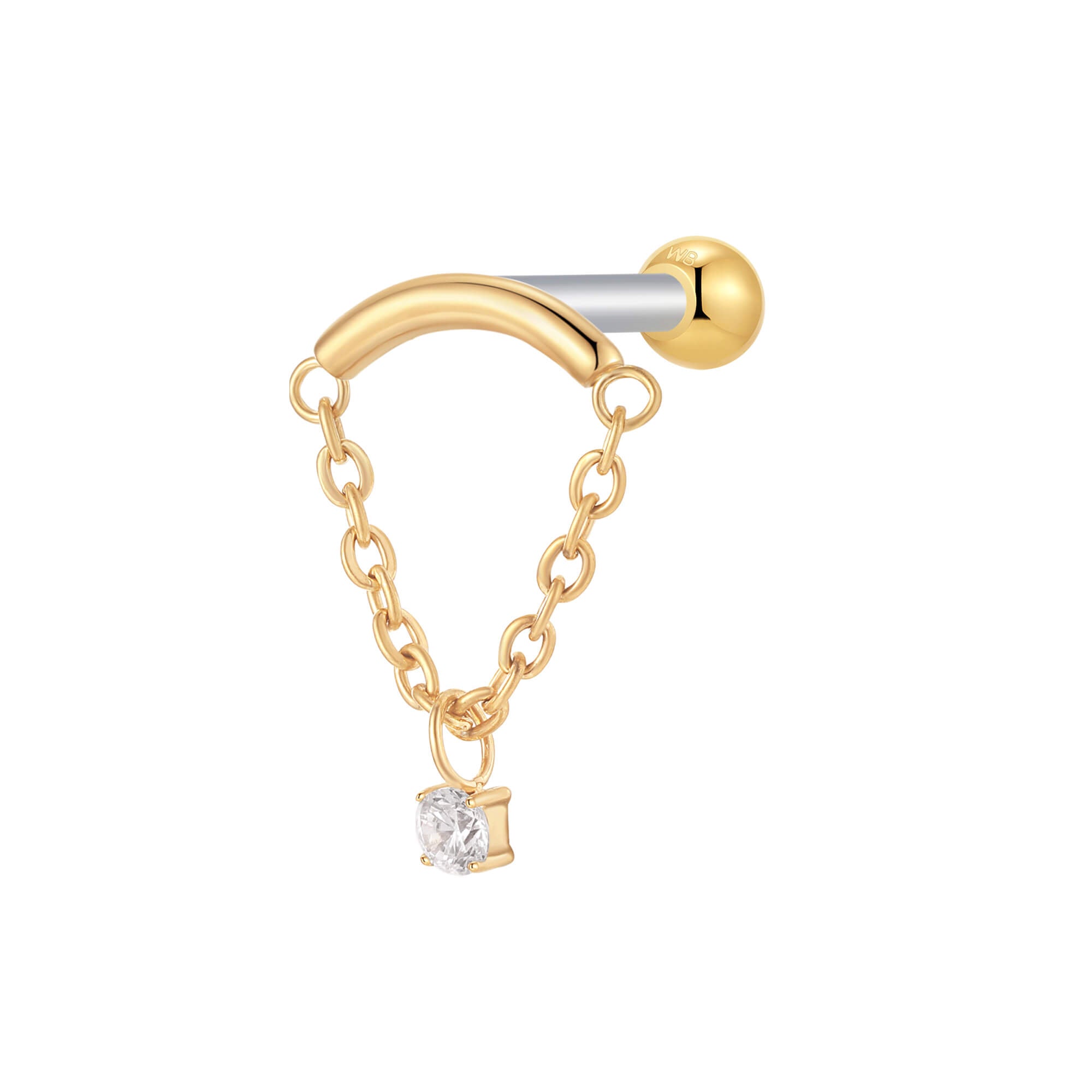 CZ Dangle Hidden Helix Piercing