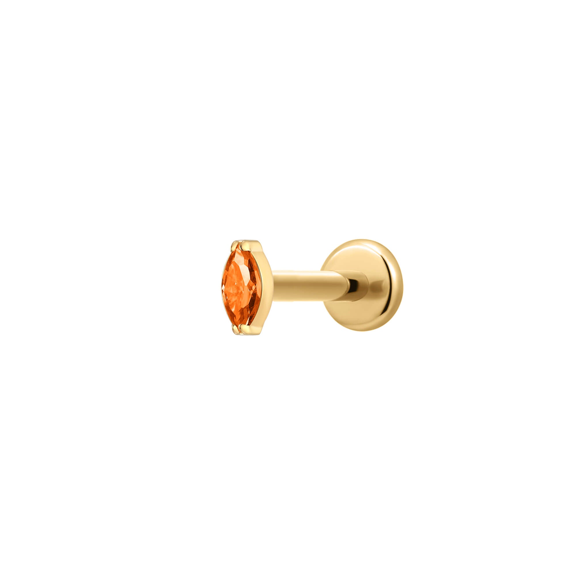 Orange Marquise Piercing