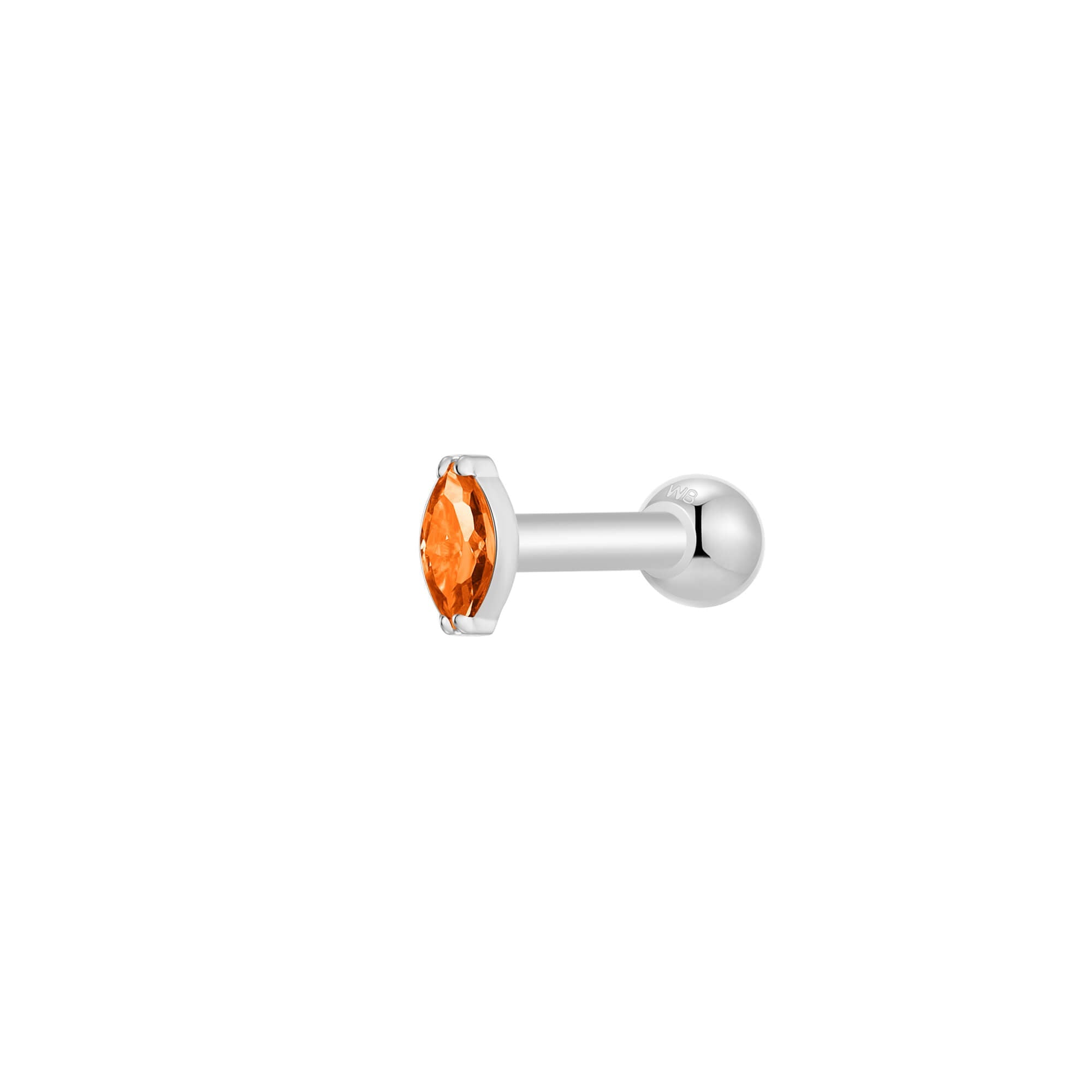 Orange Marquise Piercing