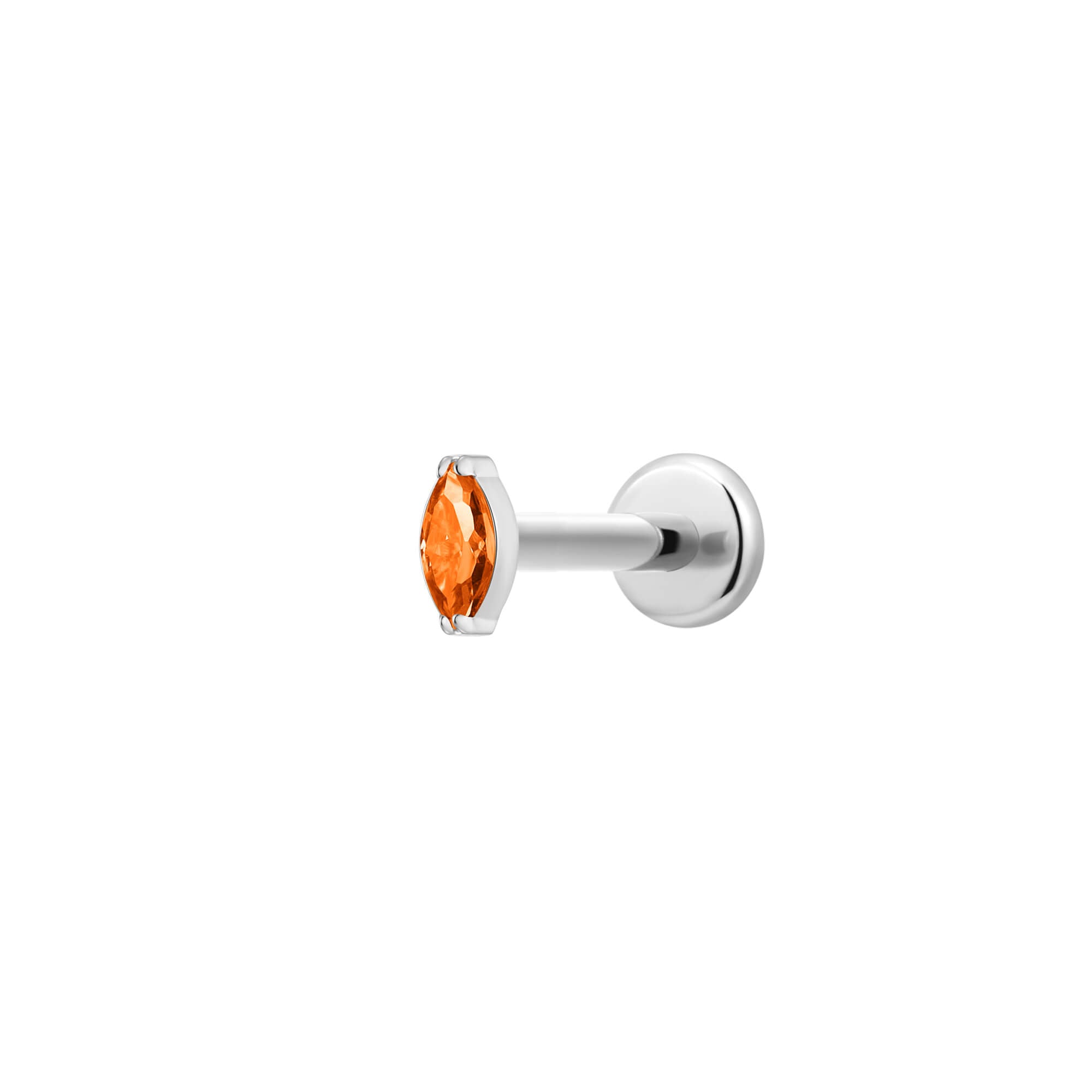 Orange Marquise Piercing