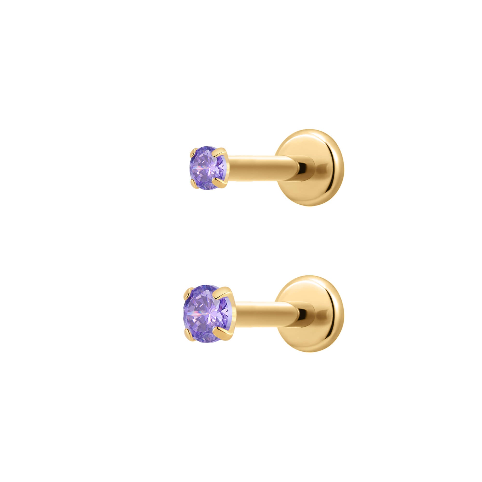 Purple Simple CZ Piercing Bundle