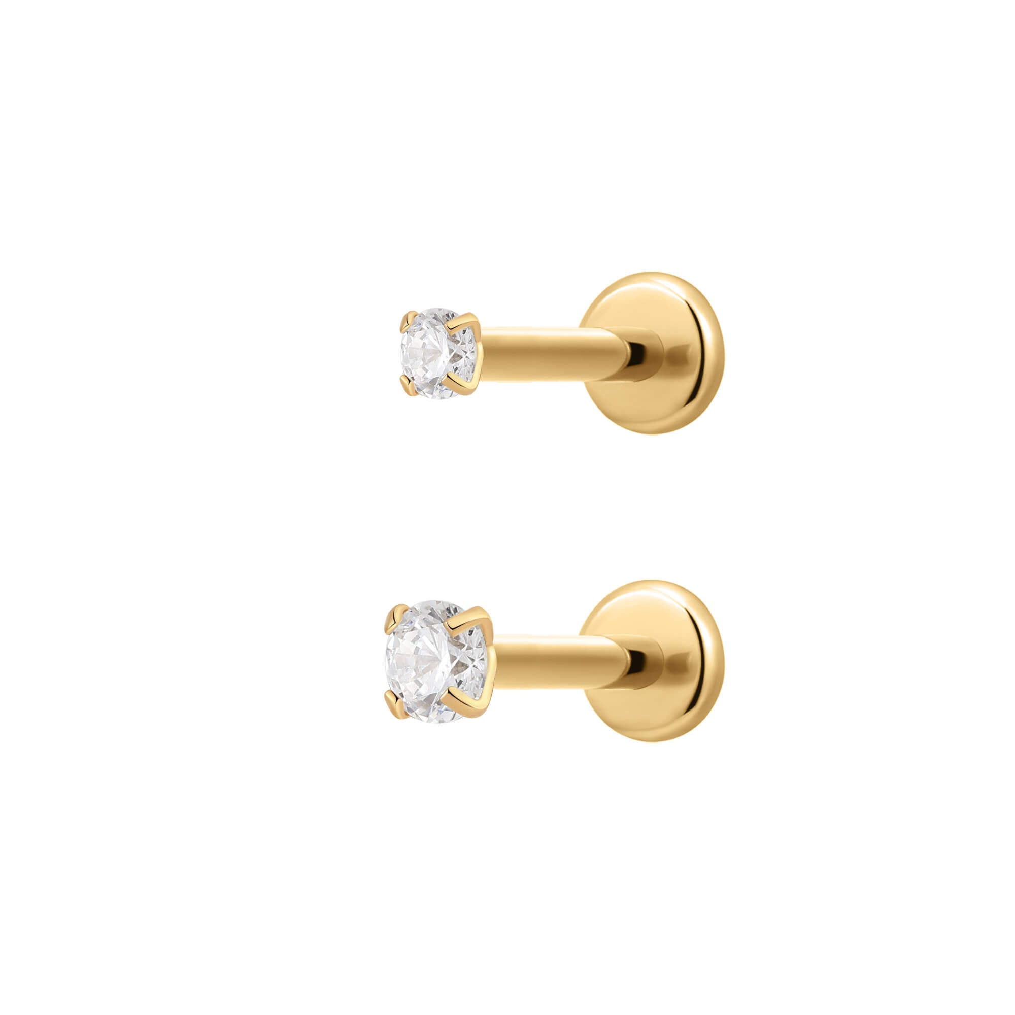 White Simple CZ Piercing Bundle