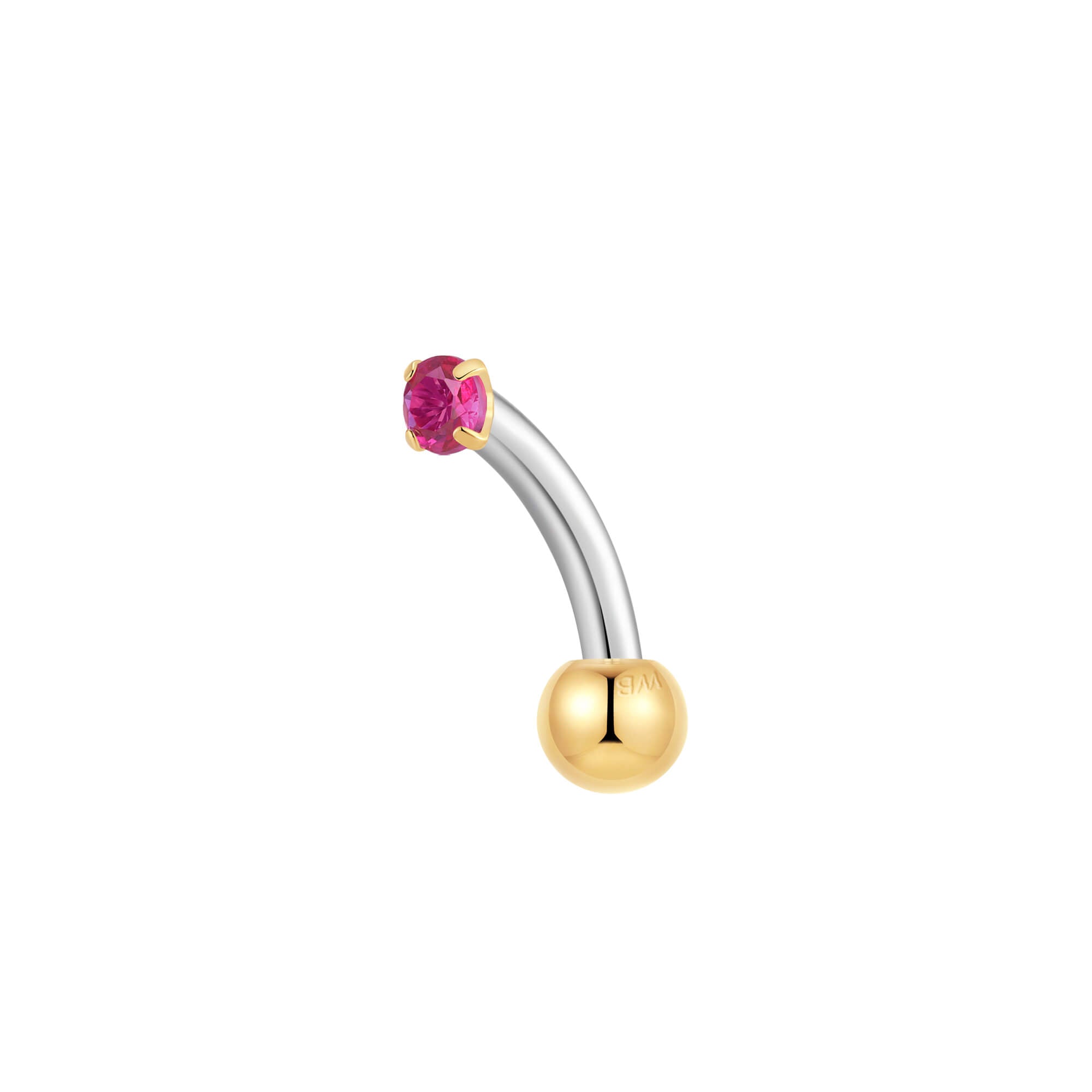 Fuchsia Simple CZ Piercing