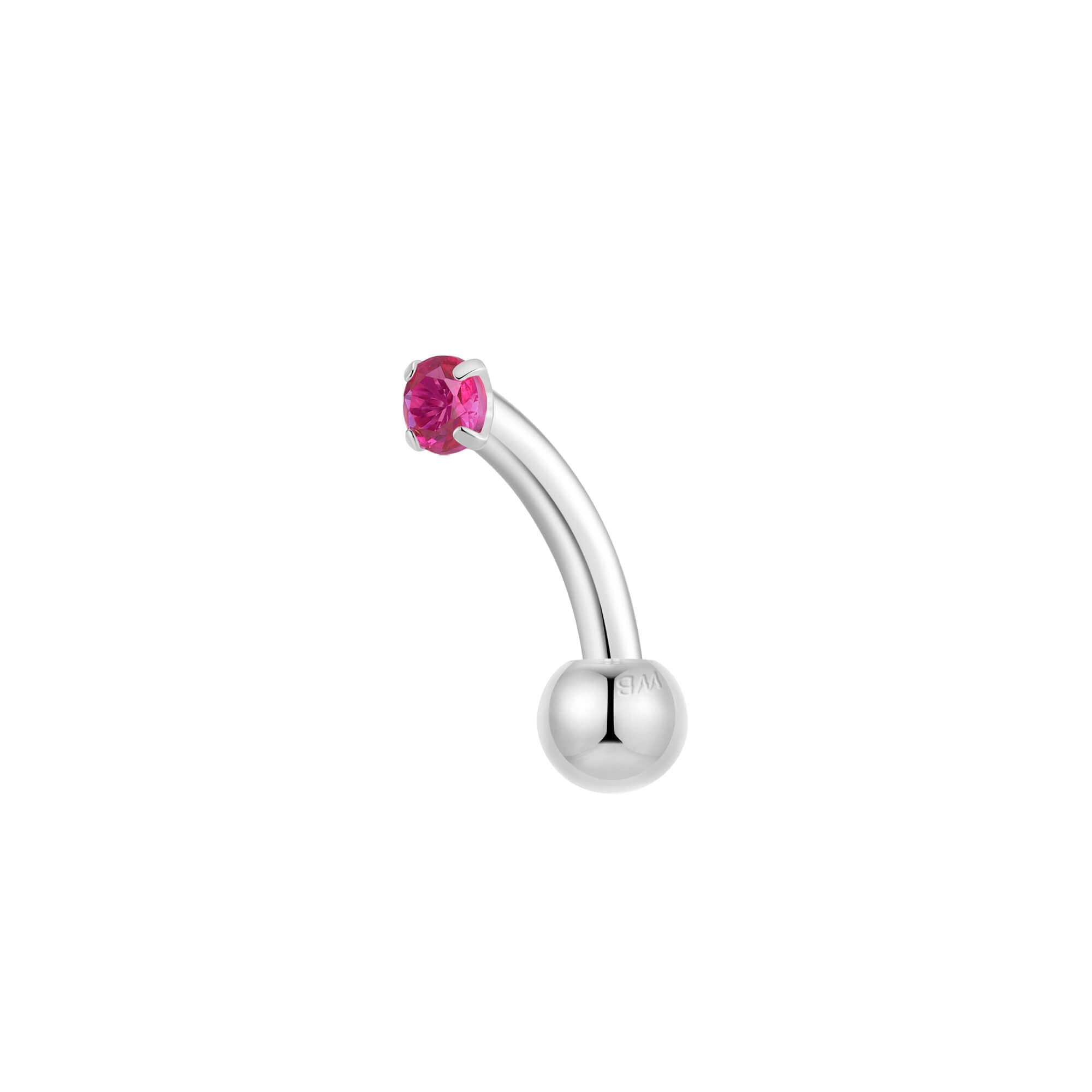 Fuchsia Simple CZ Piercing