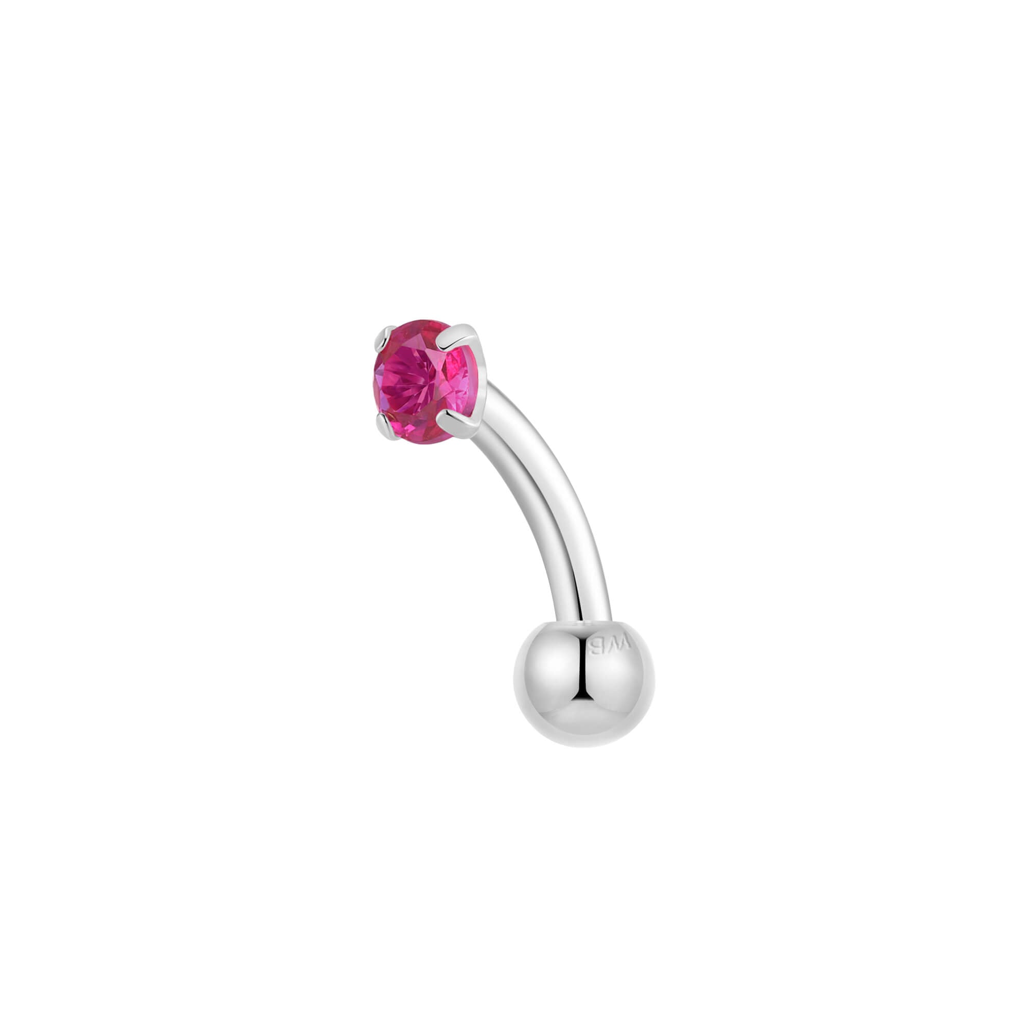Fuchsia Simple CZ Piercing
