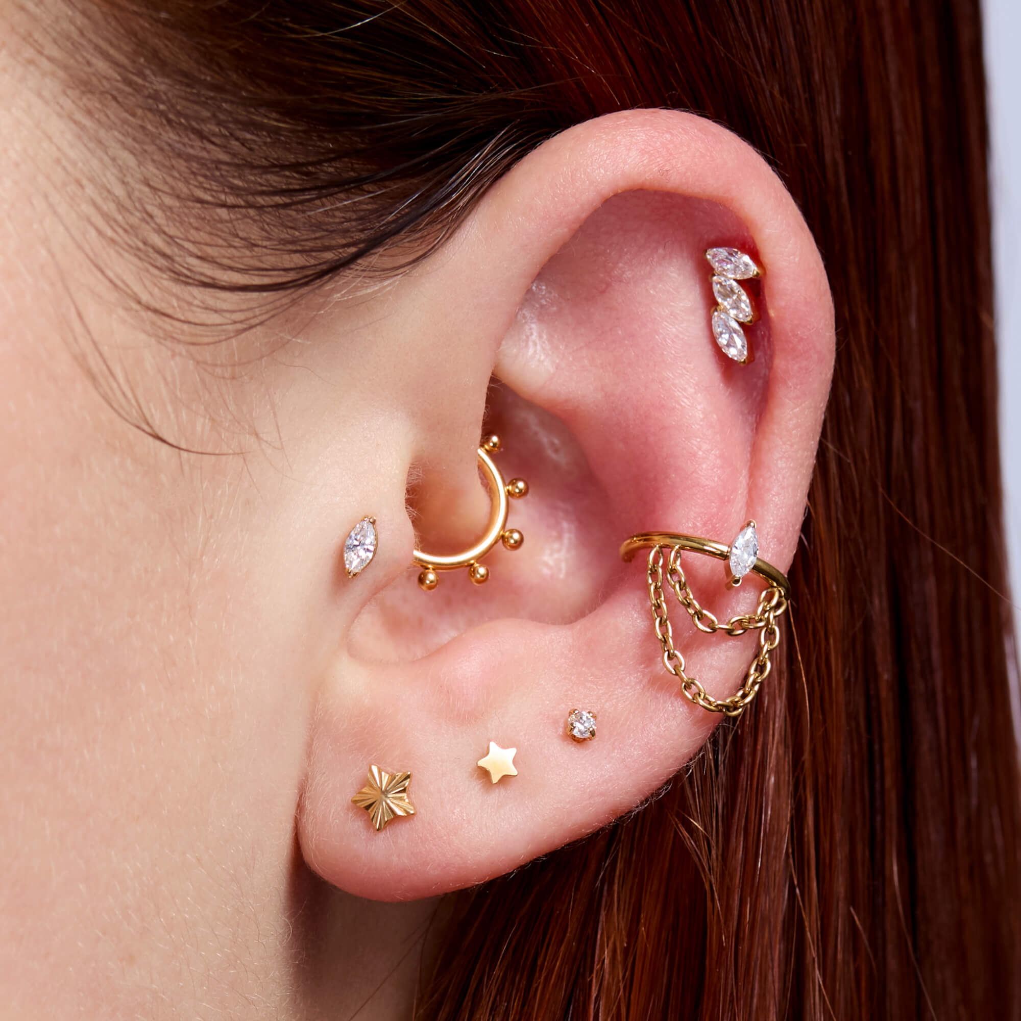 Ridged Star Piercing