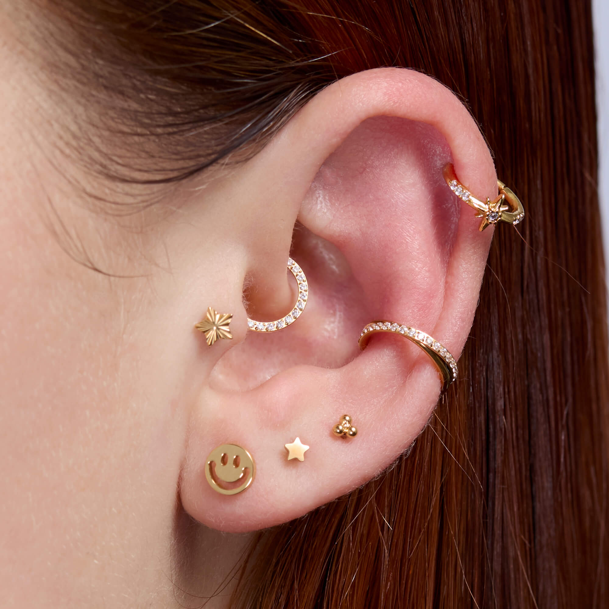 Ridged Star Piercing