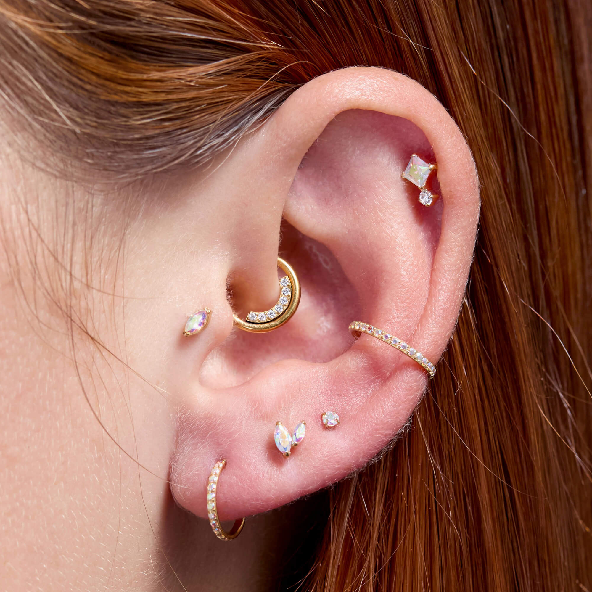 AB Marquise Cluster Piercing