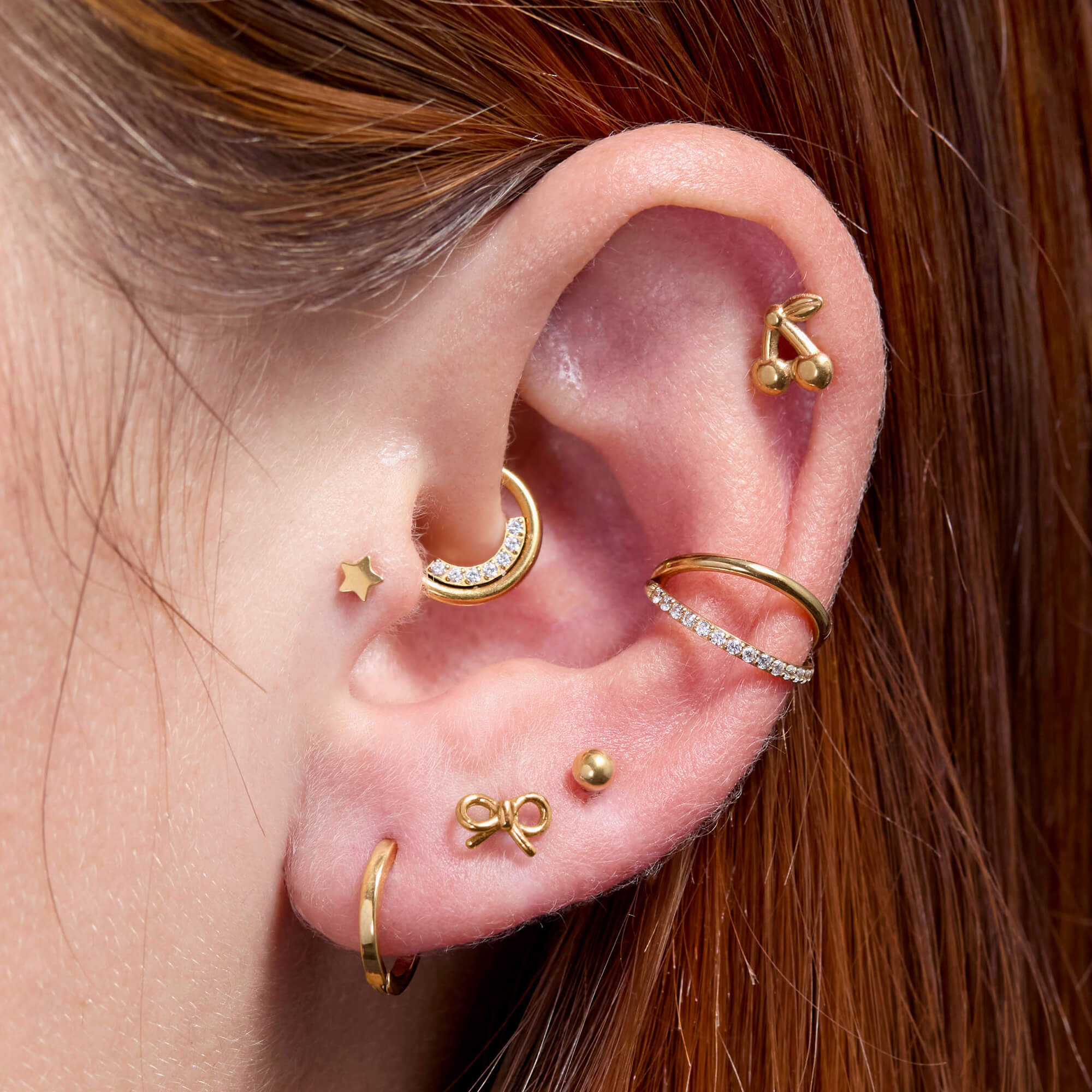 Tiny Plain Star Piercing
