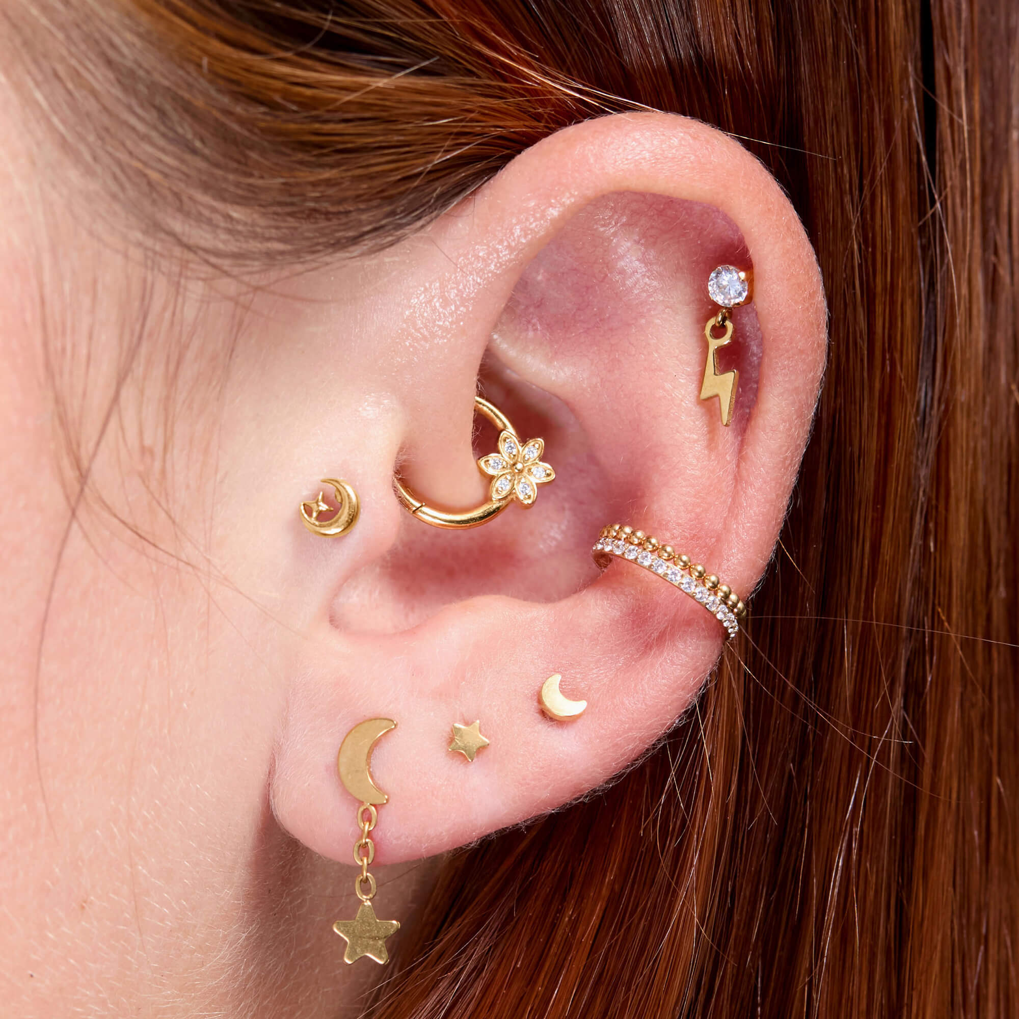 Tiny Plain Star Piercing