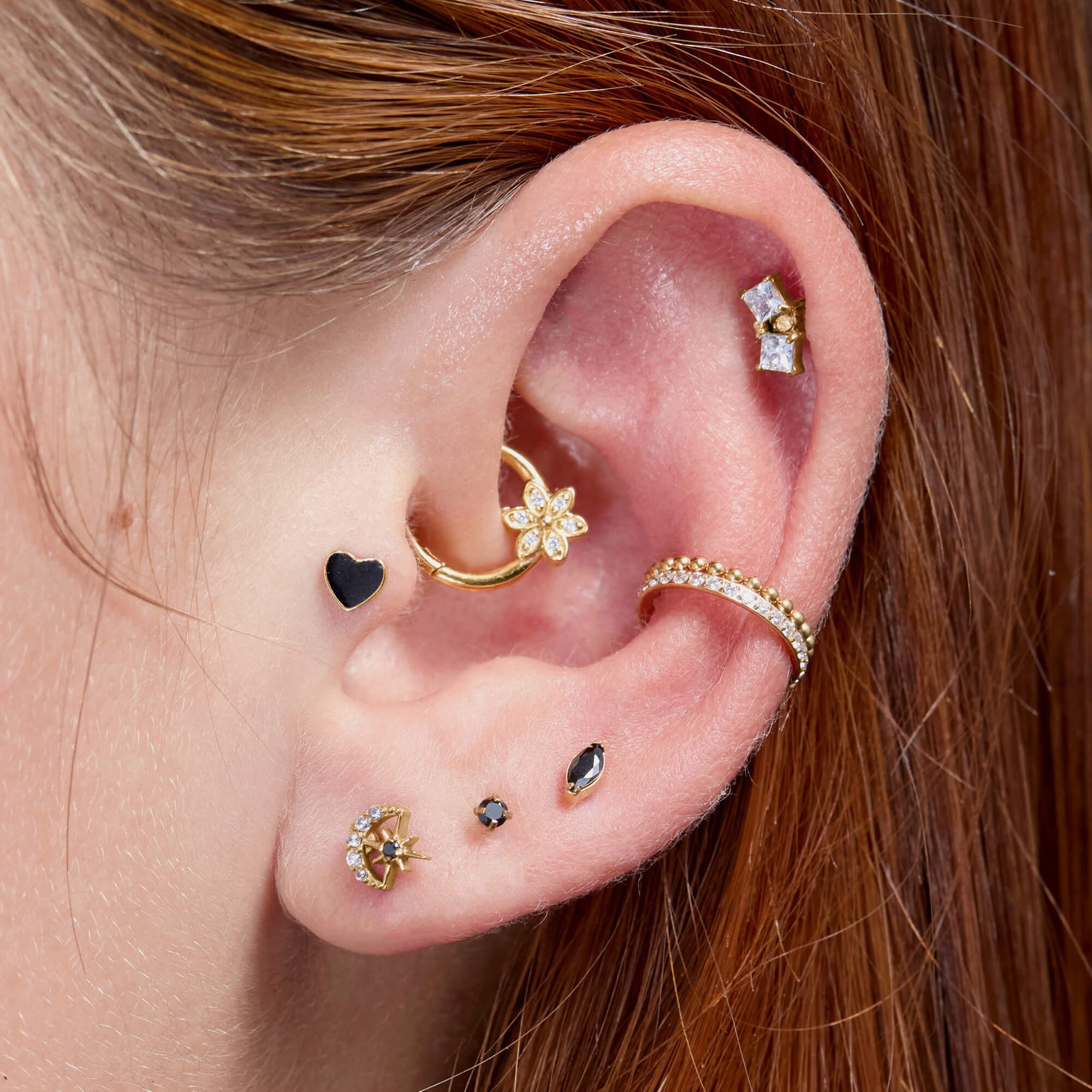 Black Marquise Piercing